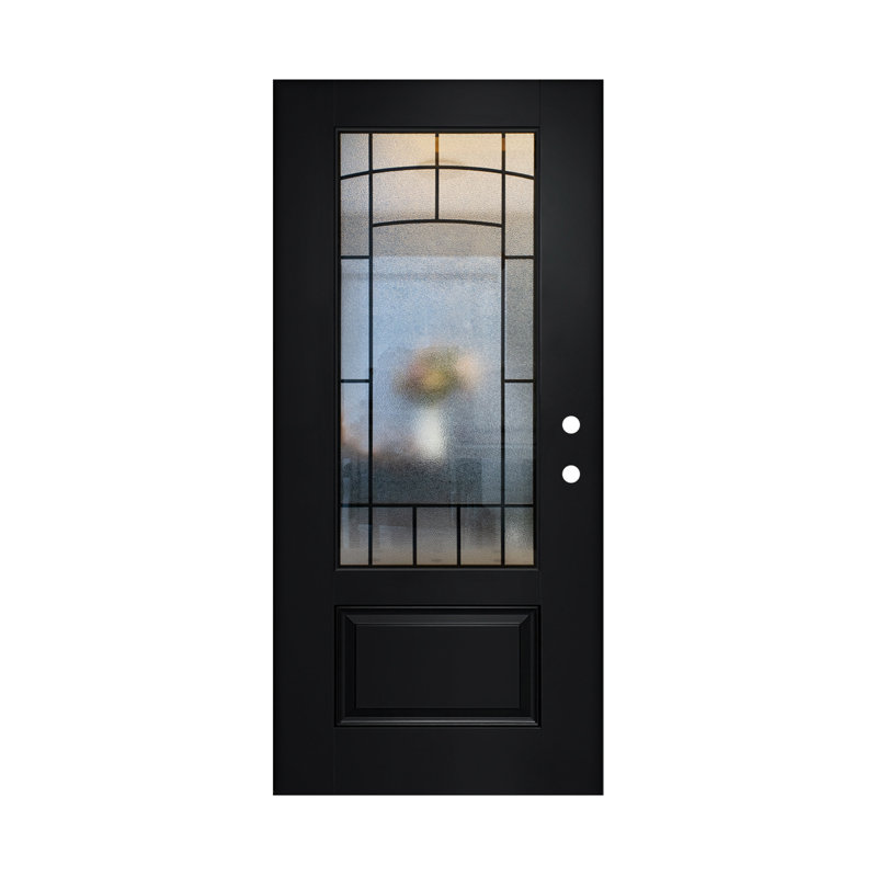 Porte d'entrée moderne avec portes en verre 36 x 80