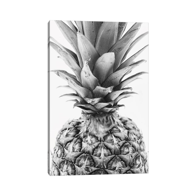 Mono Pineapple - Wrapped Canvas Print, 20.32 cm H x 30.48 cm W