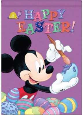 Disney Mickey Painting Easter Eggs Garden Flag
