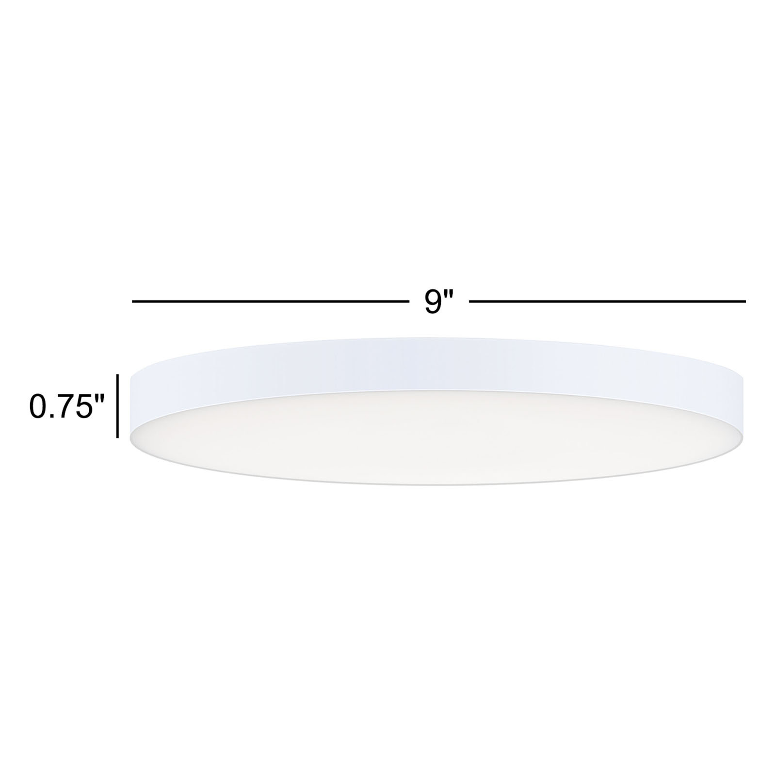 Warrenton Single Light Acrylic LED Flush Mount, 0.75" H 9" W x 9"D, Satin Nickel