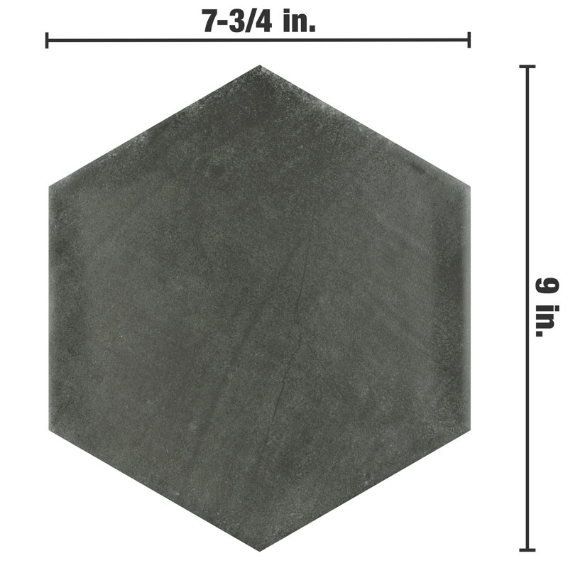 Fika 8" x 9" Ceramic Stone Look Wall & Floor Tile