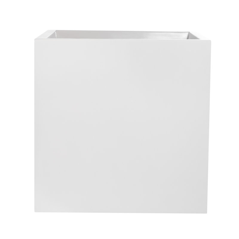 Boîte à fleurs carrée Dixon, H 12 po x l 12 po x P 12 po, blanc