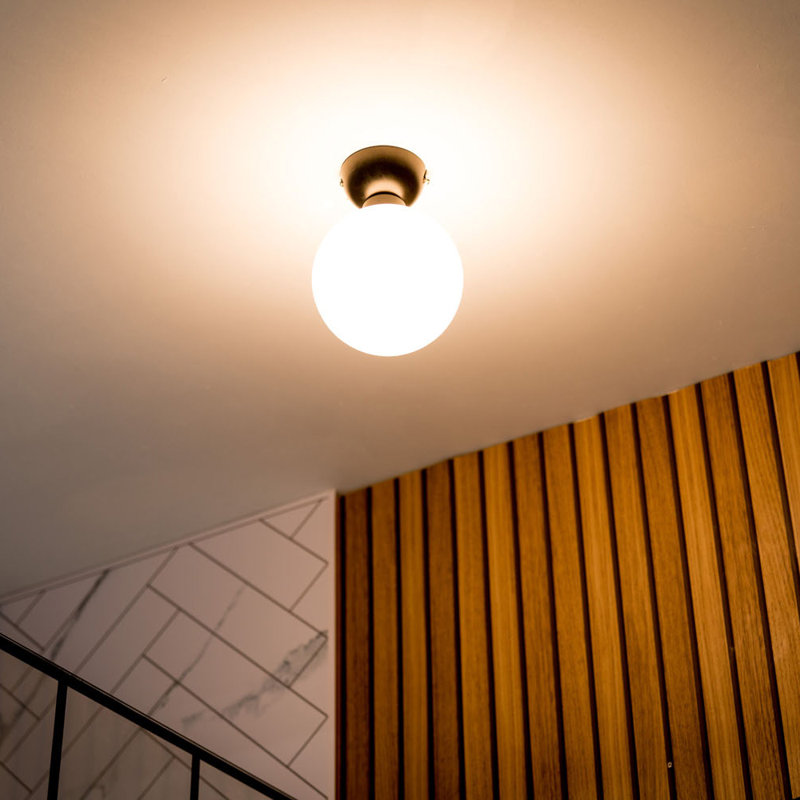 Deede Flush Mount, Matte Black