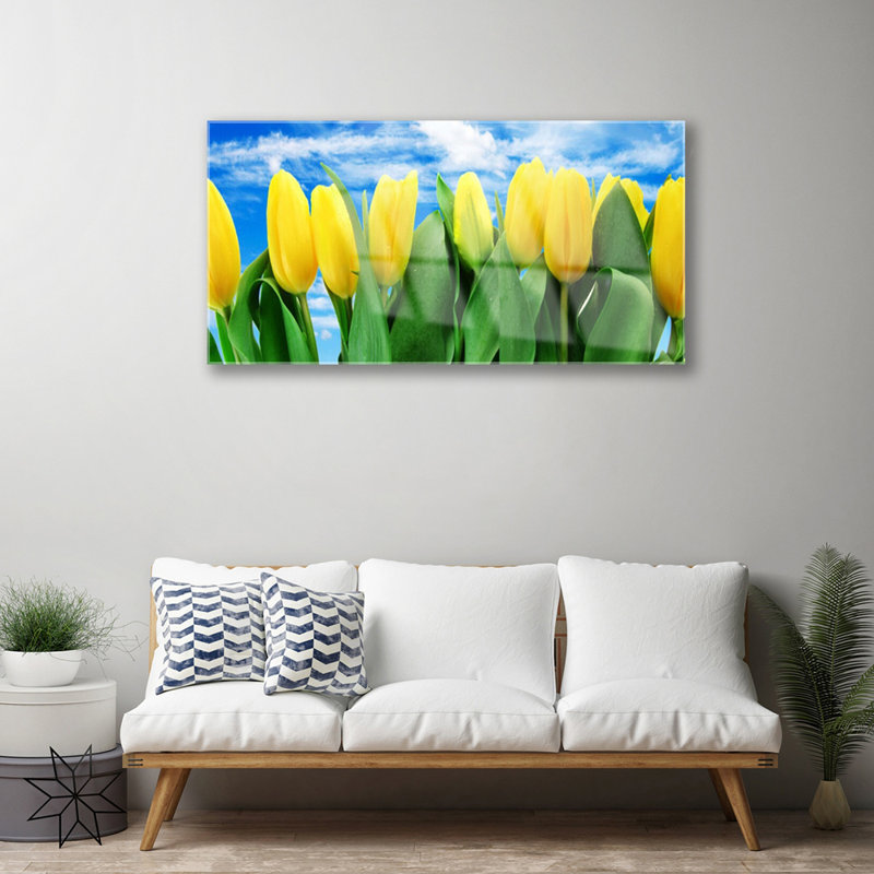 Floral Tulips - Unframed Photograph on Glass