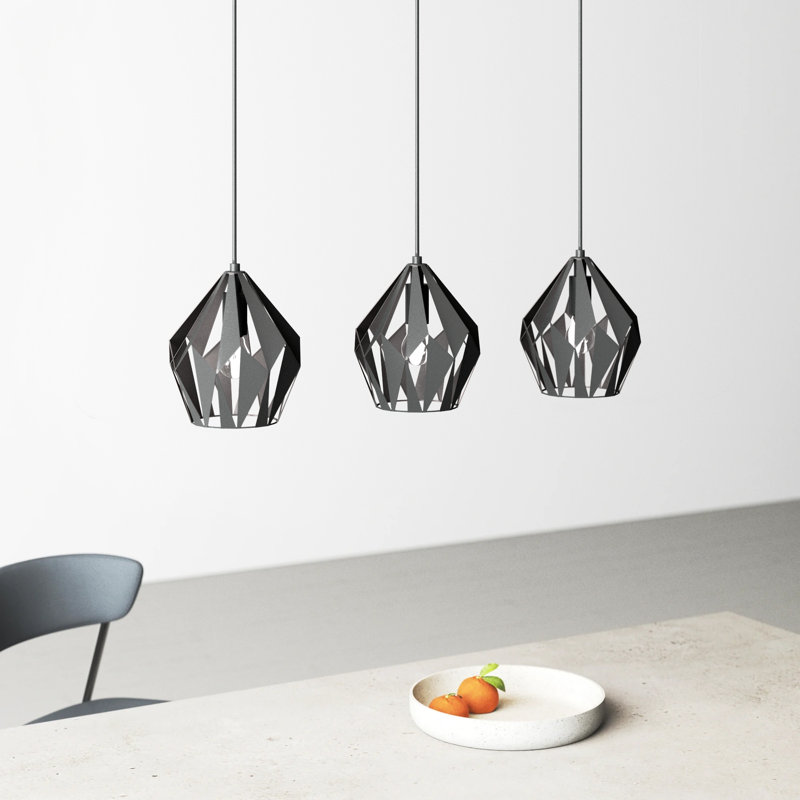 Birchard 3 - Light Kitchen Island Pendant, Silver
