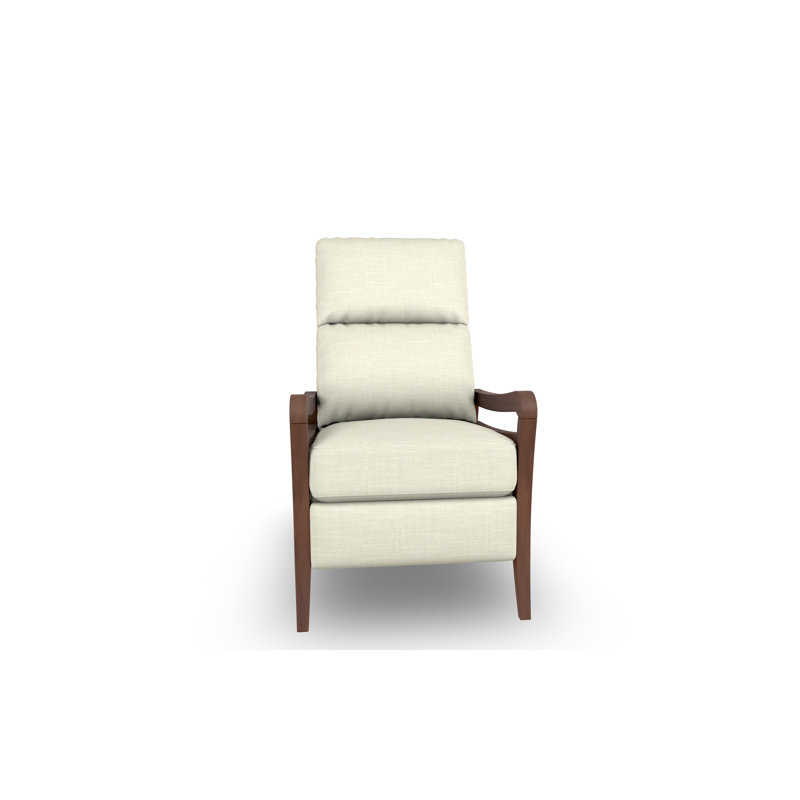 Modern High Leg Recliner, Dark Walnut, Pearl
