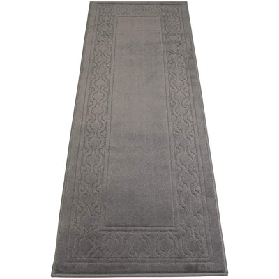 Tapis gris antidérapant lavable à la machine