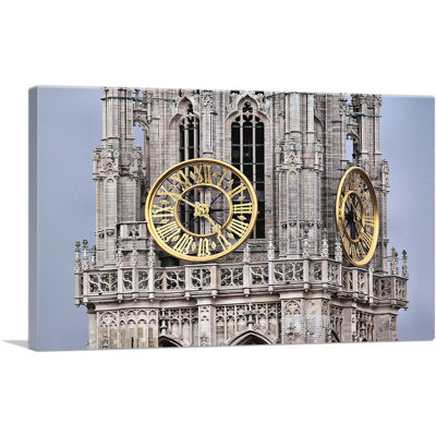 Horloge de style gothique, impression sur toile tendue