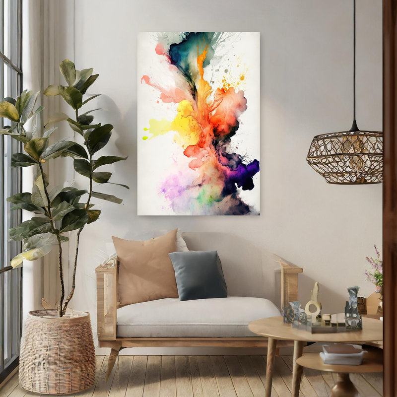 Art contemporain, art contemporain abstrait, H 48 po x l 32 po