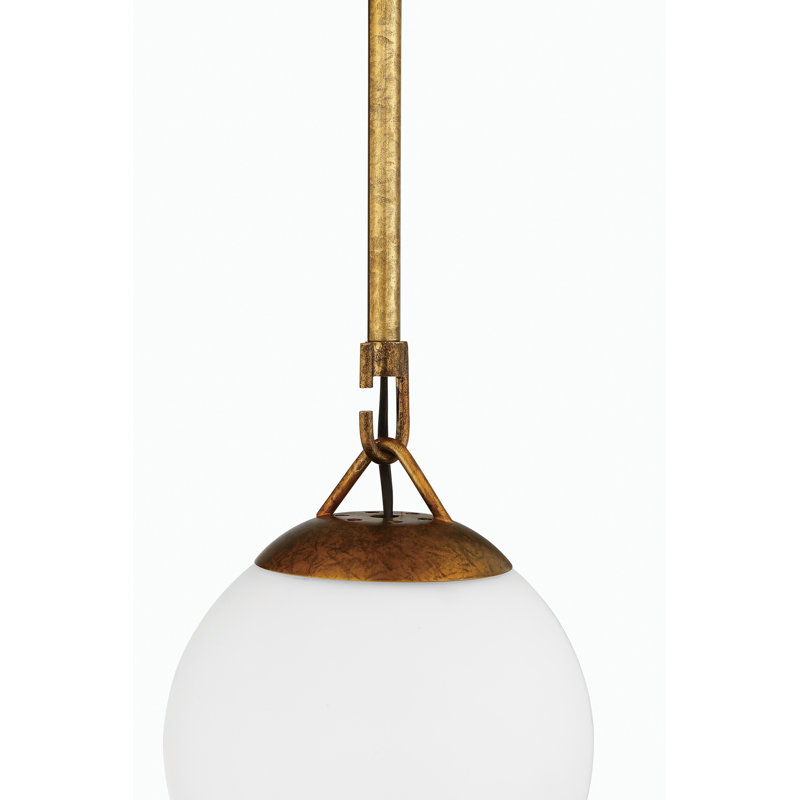 Ison 1 - Light Single Pendant, Patina Aged Brass