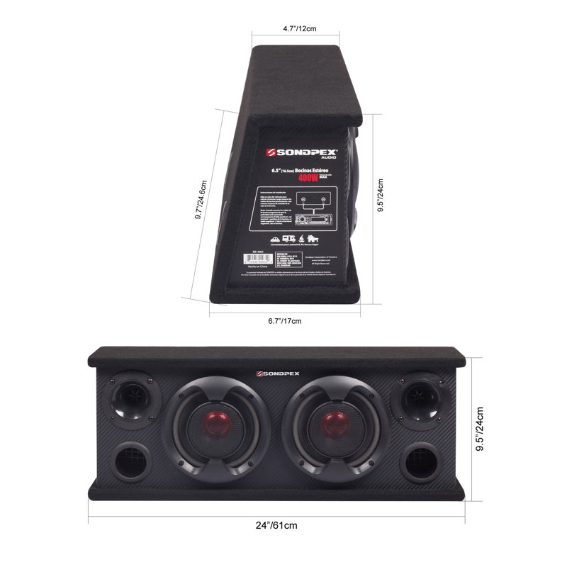 SDX Audio - ENCEINTE STÉRÉO 400W - Noir