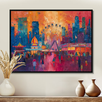 Coloré, parcs d'attractions, couleurs de carnaval - art mural de parcs d'attractions