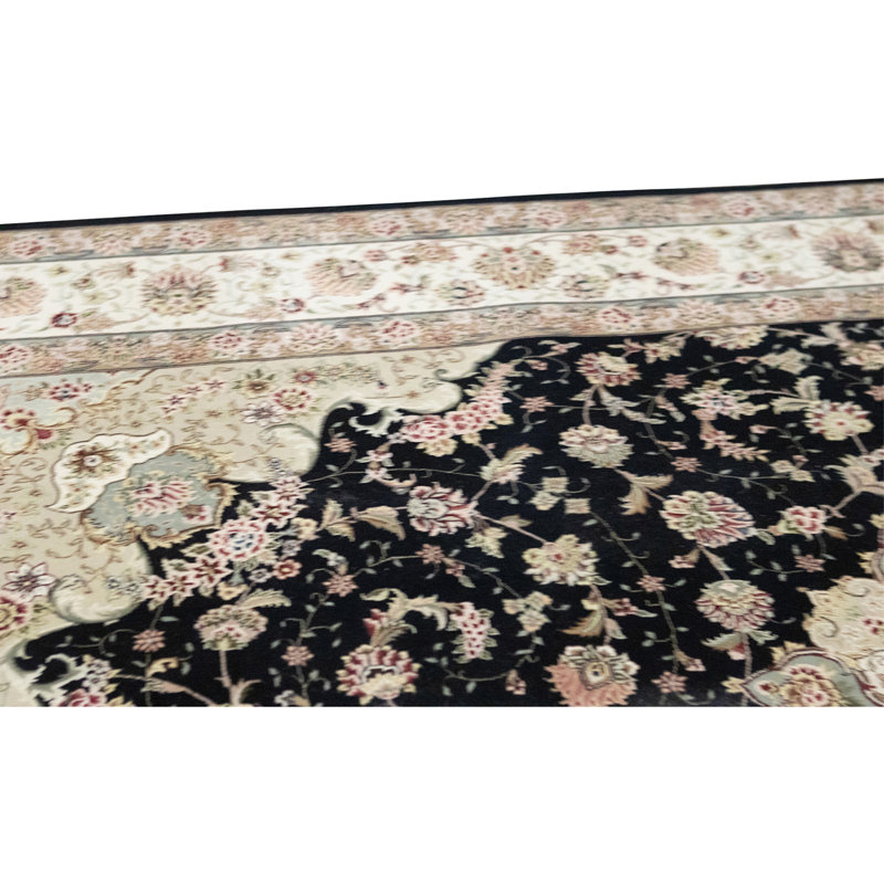 Handmade Silk and Wool Area Rug