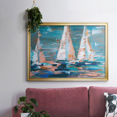 Toile tendue encadrée Pop Regatta II