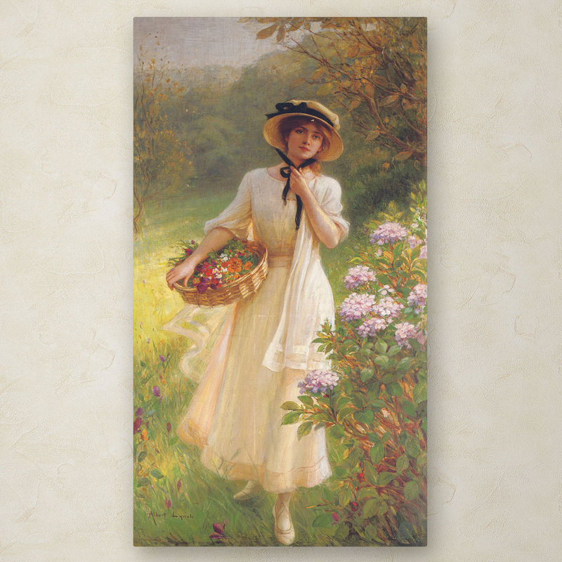 « printemps », reproduction sur toile tendue, H 19 po x l 10 po x P 2 po