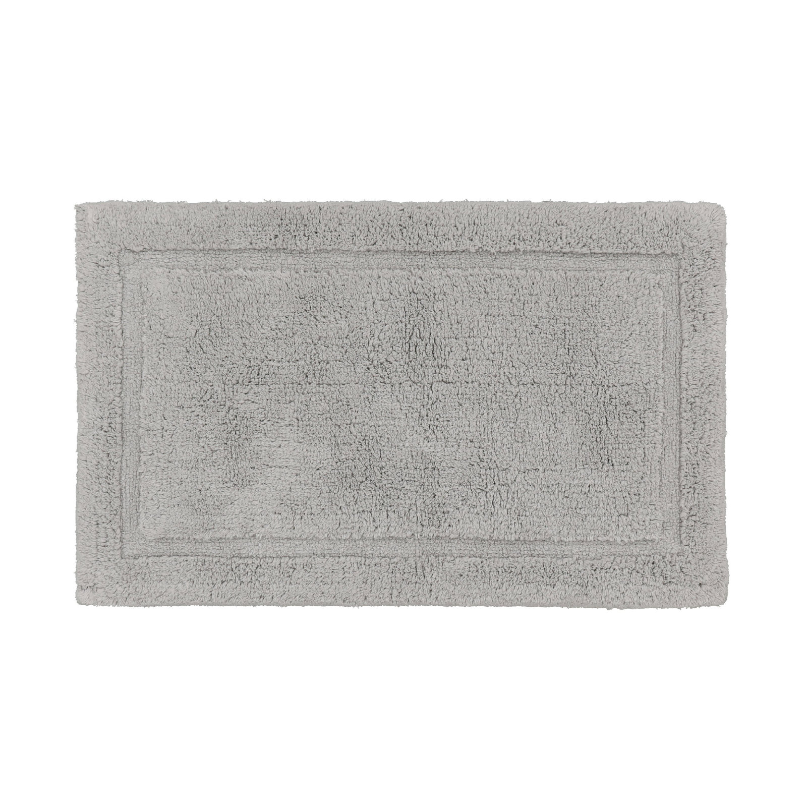 Rane Plush Cotton Bath Mat, 17"W x 24"L, Soft Gray