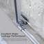Porte de douche coulissante simple sans cadre 48 po x 76 po avec verre transparent à fermeture douce