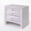 Table de chevet 1Pc avec finition blanche et deux tiroirs de rangement-691546624