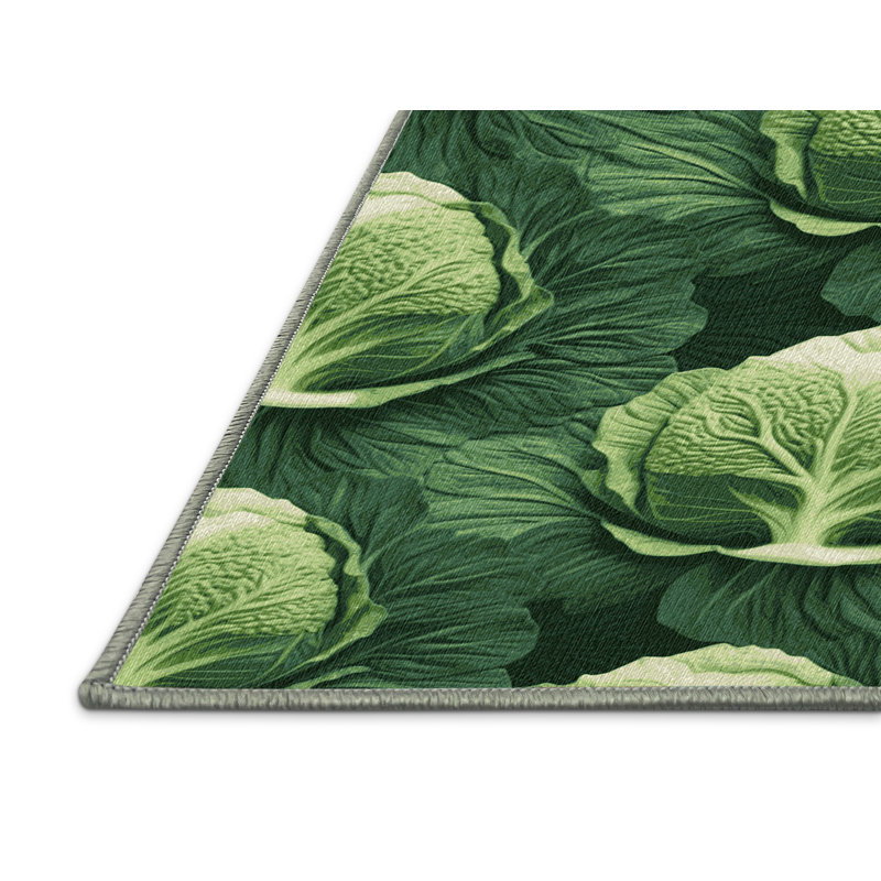 Tapis lavable choux Savoy, Carré 6 pi