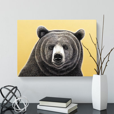 The Interesting Bear - Wrapped Canvas