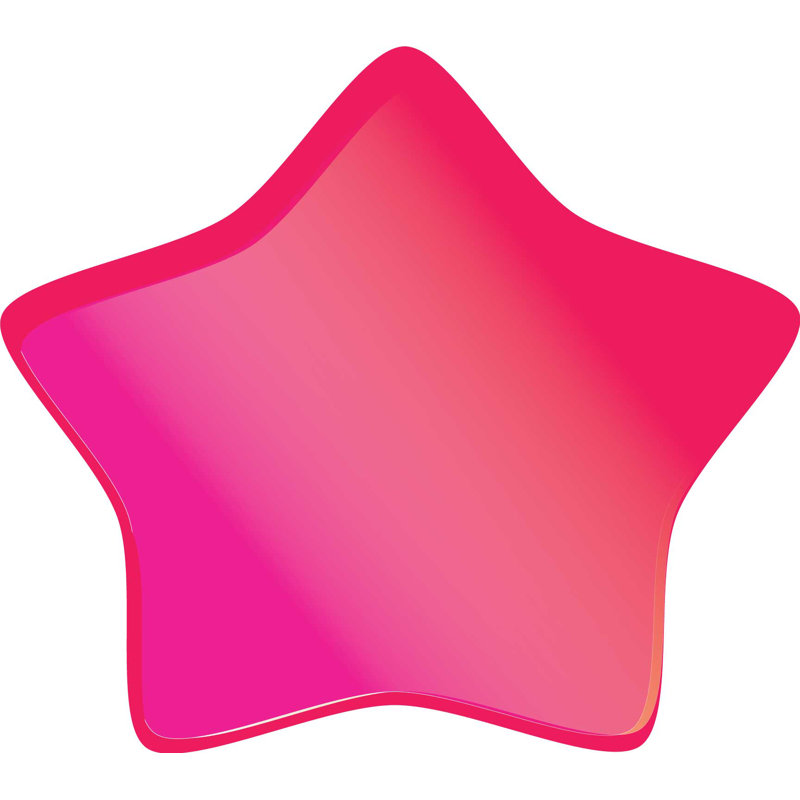 Adhésif décoratif étoile douce, H 32 po x l 36 po, Rose