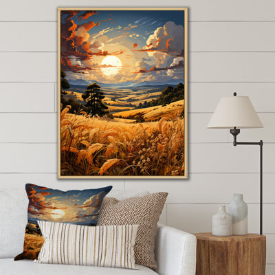«Countryside Golden Field II», reproduction sur toile