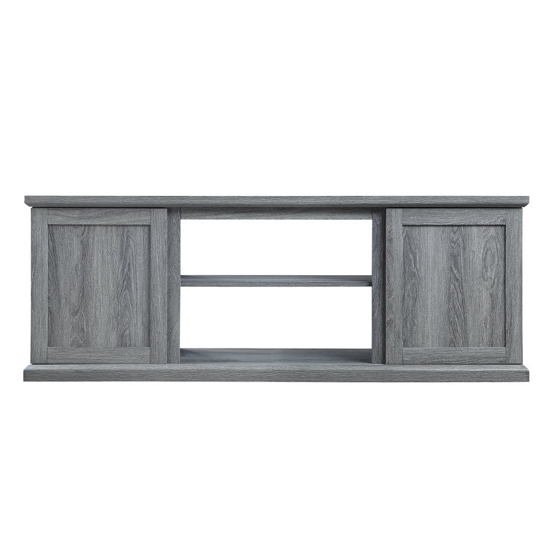 Franklin 60" Modern Farmhouse 4-Shelf TV Stand for TVs up to 56" in Gray, Gray