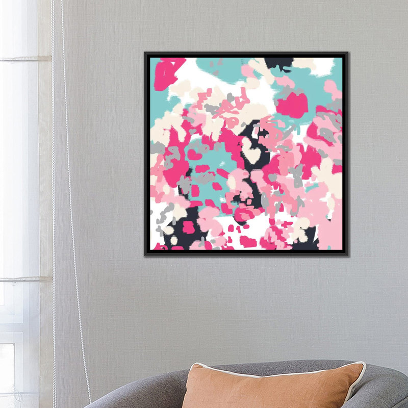 « vivi », impression sur toile, H 18 po x l 18 po x P 1,5 po, Toile avec cadre noir