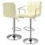 Tabouret de bar pivotant à hauteur réglable avec hauteur de comptoir et dossier Tabourets de bar en similicuir avec repose-pieds et accoudoirs-599408563