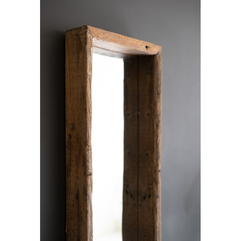 Miroir encadré en bois recyclé