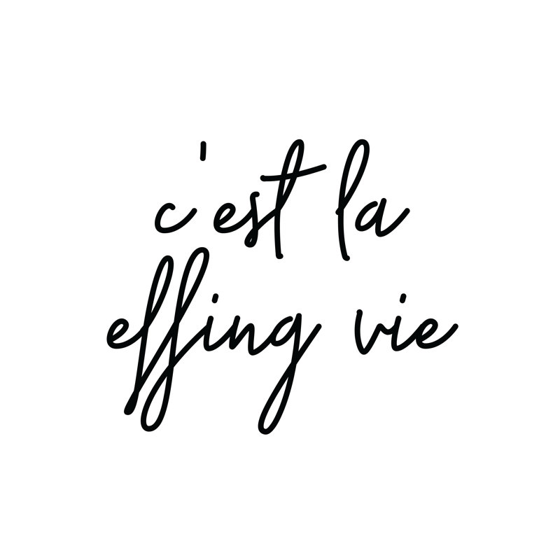 Cest La Effing Vie - Wrapped Canvas Print, 122cm H x 122cm W