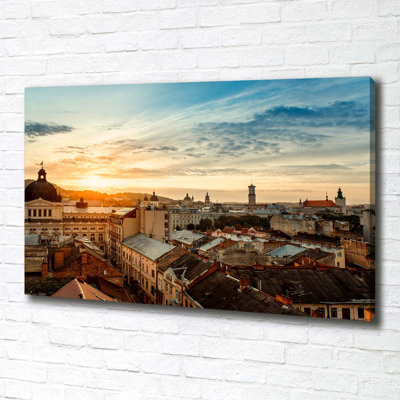Sunrise Lviv - Wrapped Canvas Print