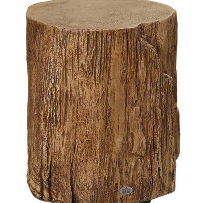 Concrete Side Table With Tree Design, Decorative Natural Finish, For Indoor & Outdoor, Functional, 198 Lbs Capacity Table, End Round Top, And Versatile,
