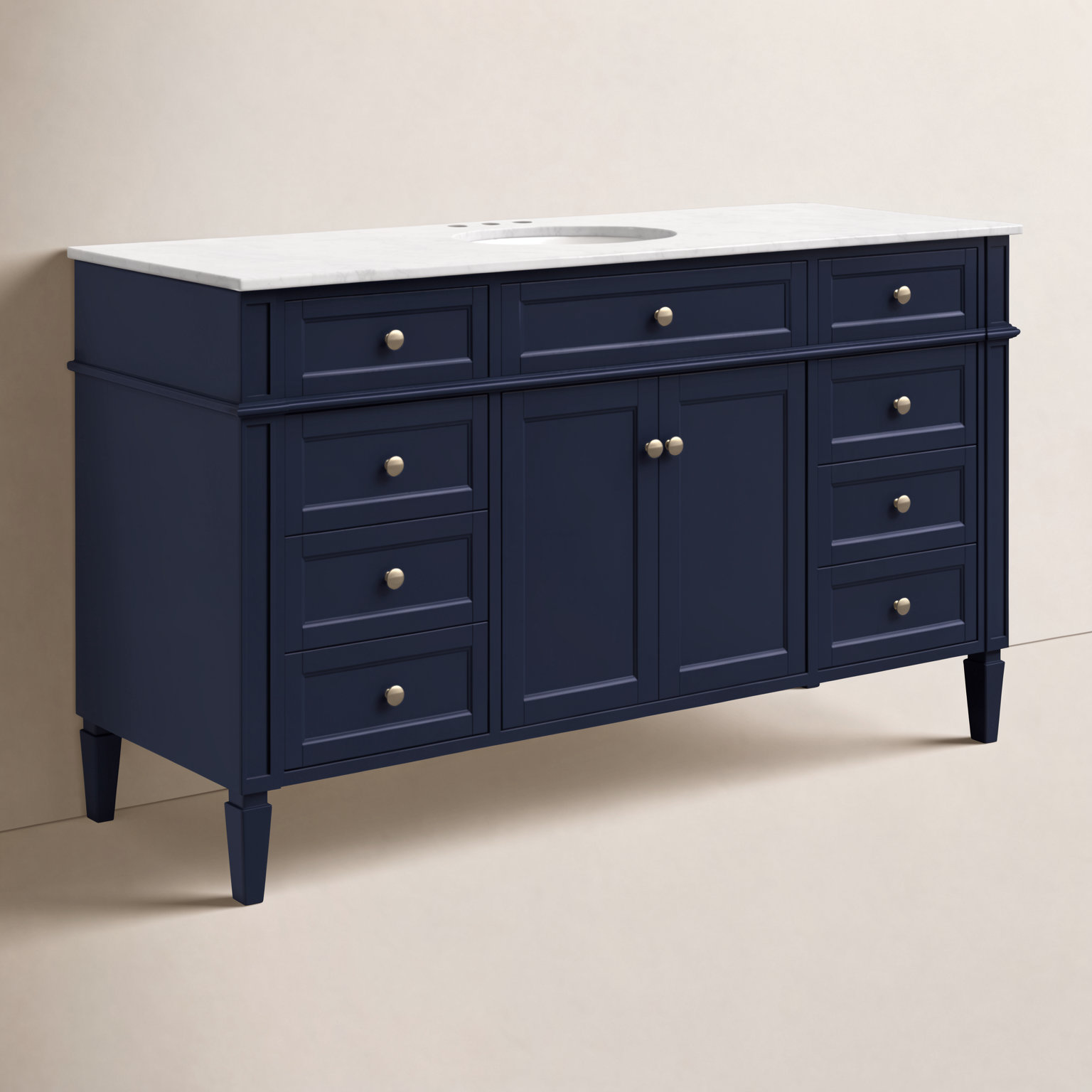 Rivers 60'' Single Bathroom Vanity, Blue