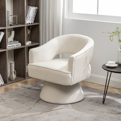 Chynna Velvet Swivel Barrel Chair
