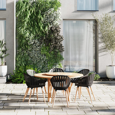 6 - Person Patio Dining Set with Round Table