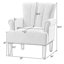 Fauteuil capitonné de 24 po de largeur Claverie-2098005258
