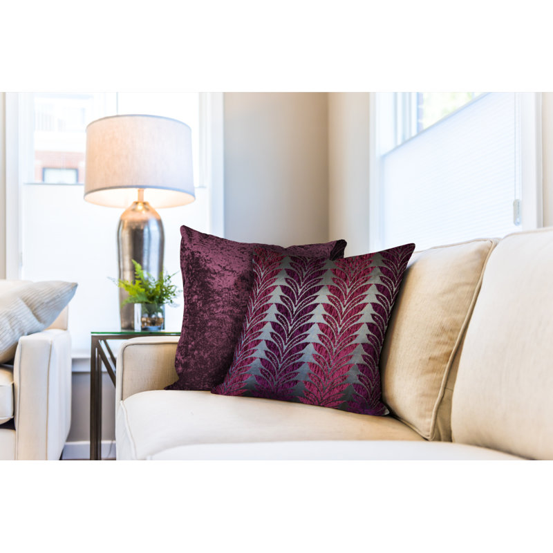 Seraphina Abstract Square Cushion Cover, Plum