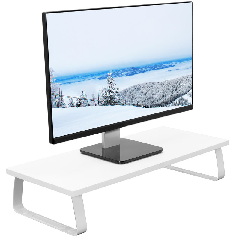 White Monitor Riser