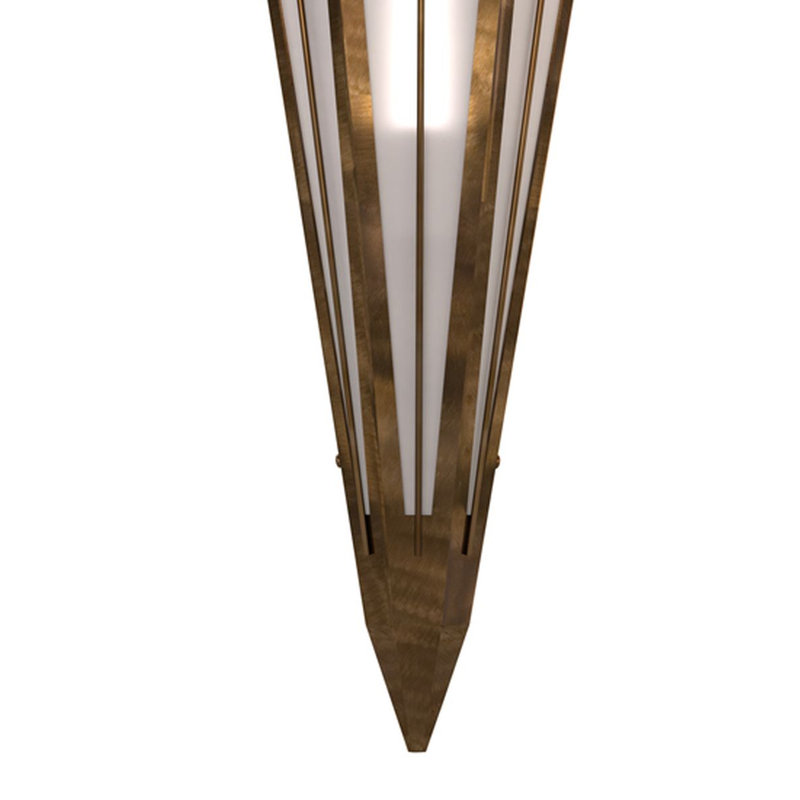 Brum 2 - Light Flush Mounted Sconce, Contrail Mist, Antique Copper