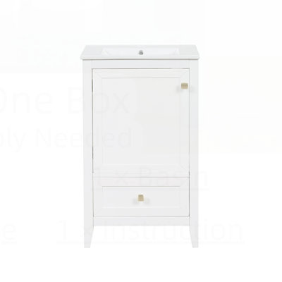 Meuble-lavabo durable avec lavabo, porte à fermeture douce et nombreuses solutions de rangement pour les salles de bain modernes