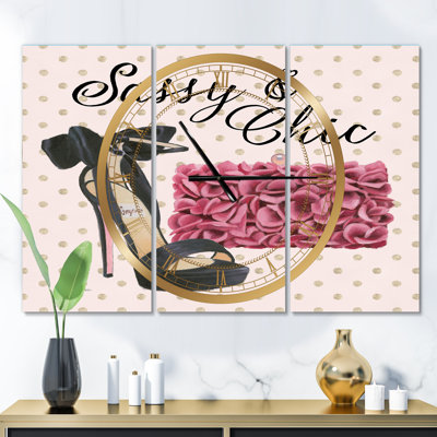 Glam Fashion High Heels II - Horloge murale traditionnelle
