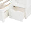 Lit superposé simple au-dessus de double en blanc avec espace de rangement sécurisé - option de rangement protégé / stable / double fiable et organisée