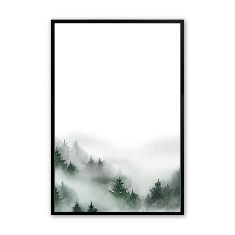 Majestic Mist III, impression sur papier encadrée, H 15,5 po x l 12,5 po x P 1 po, Noir satiné