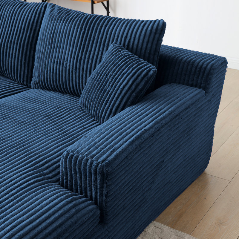 Méridienne surdimensionnée 64 po x 46 po Blue, Bleu