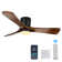 42 In. Smart Indoor Wood  Ceiling Fan With 3-colours Led Light And Dimmer And Dc Reversible And App/wall Switch/remote
