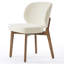 Chaise de meuble-lavabo très large rembourrée de 20,1 po, fauteuil d'appoint avec haut dossier à oreilles et fauteuil sans accoudoirs avec pieds en bois massif pour salle à manger, meuble-lavabo de bureau, beige, simple-1023649125-1024457914