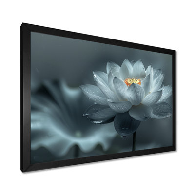 Gris gris photo élégante silhouette I - impression d'art mural Lotus