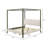 Upholstered Eastern King Canopy Bed Vanilla