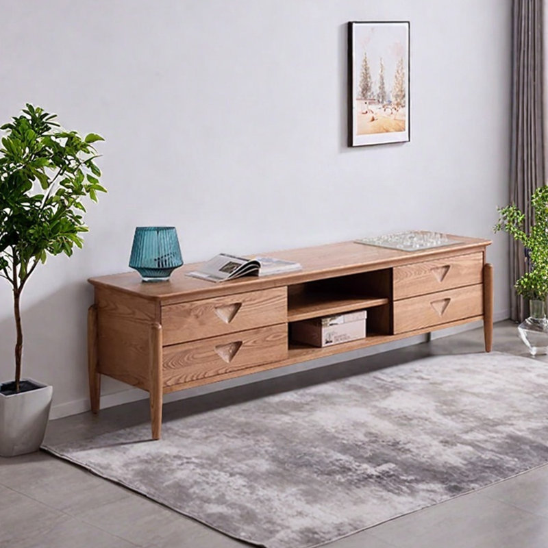 Meuble télé rétro en bois massif